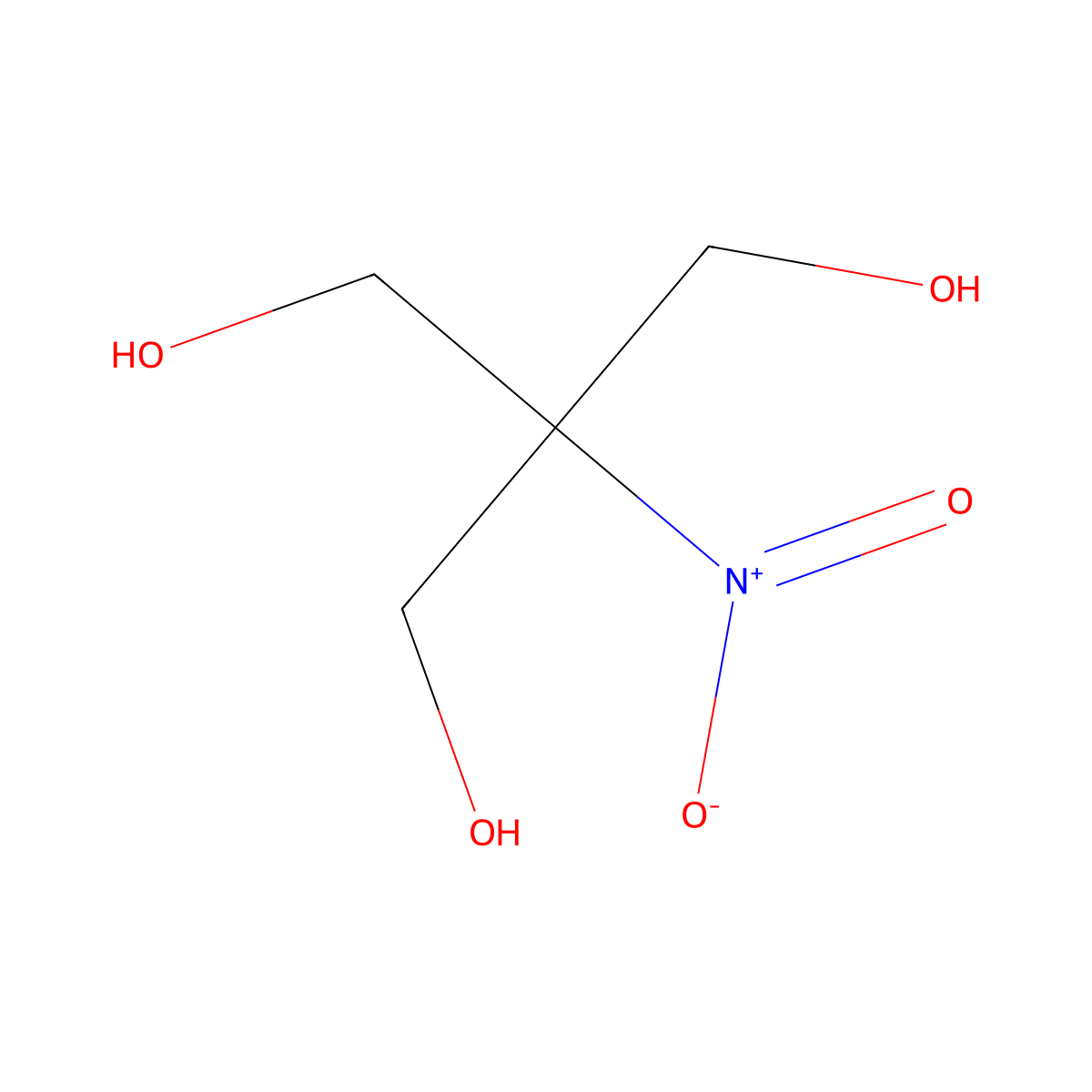 Tris(hydroxymethyl)nitromethane molecular structure, CAS 126-11-4