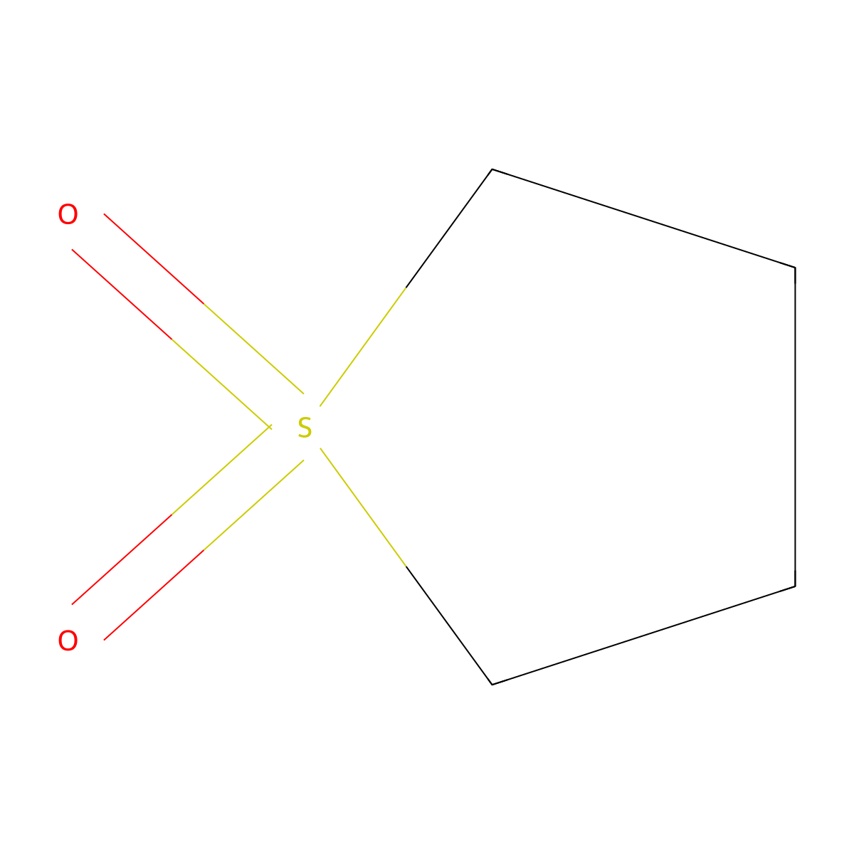 Sulfolane molecular structure, CAS 126-33-0