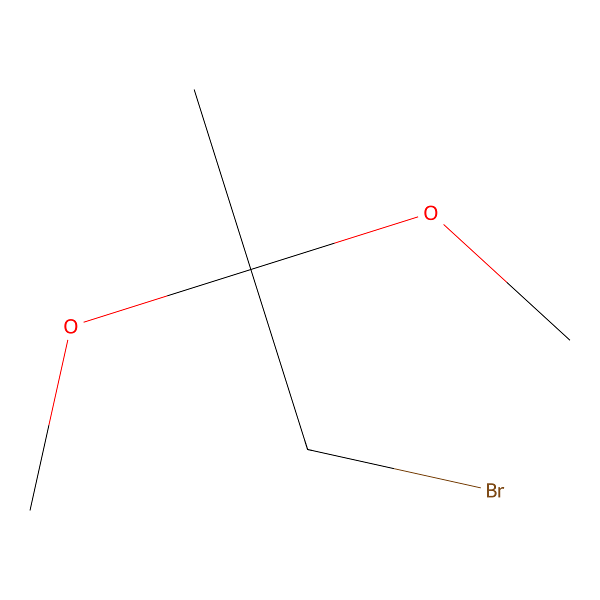 1-Bromo-2,2-dimethoxypropane molecular structure, CAS 126-38-5