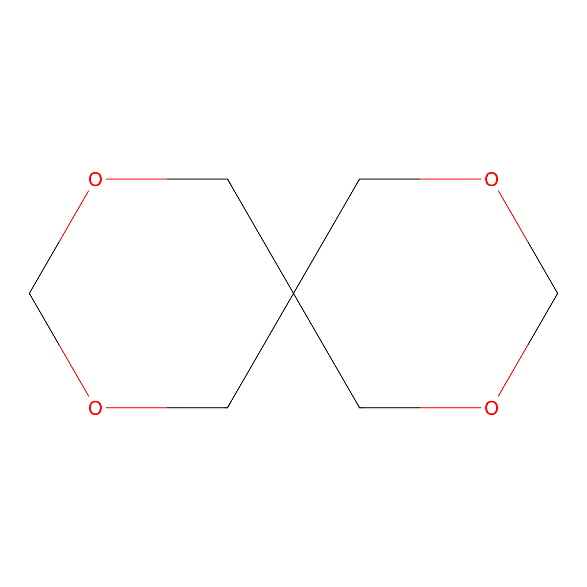2,4,8,10-Tetraoxaspiro[5.5]undecane molecular structure, CAS 126-54-5