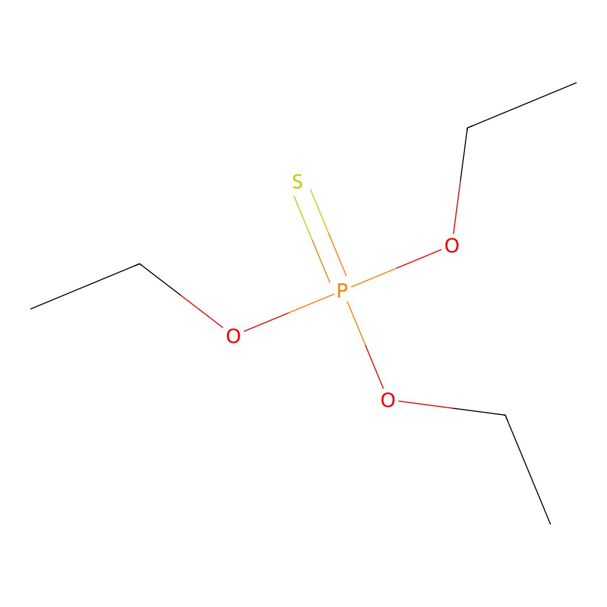 O,O',O''-Triethyl phosphorothioate molecular structure, CAS 126-68-1
