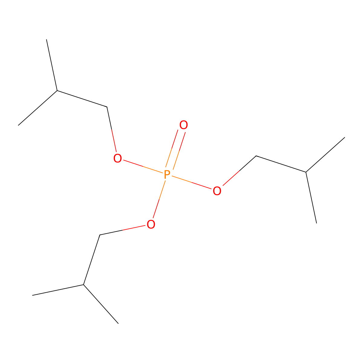 Triisobutyl phosphate molecular structure, CAS 126-71-6