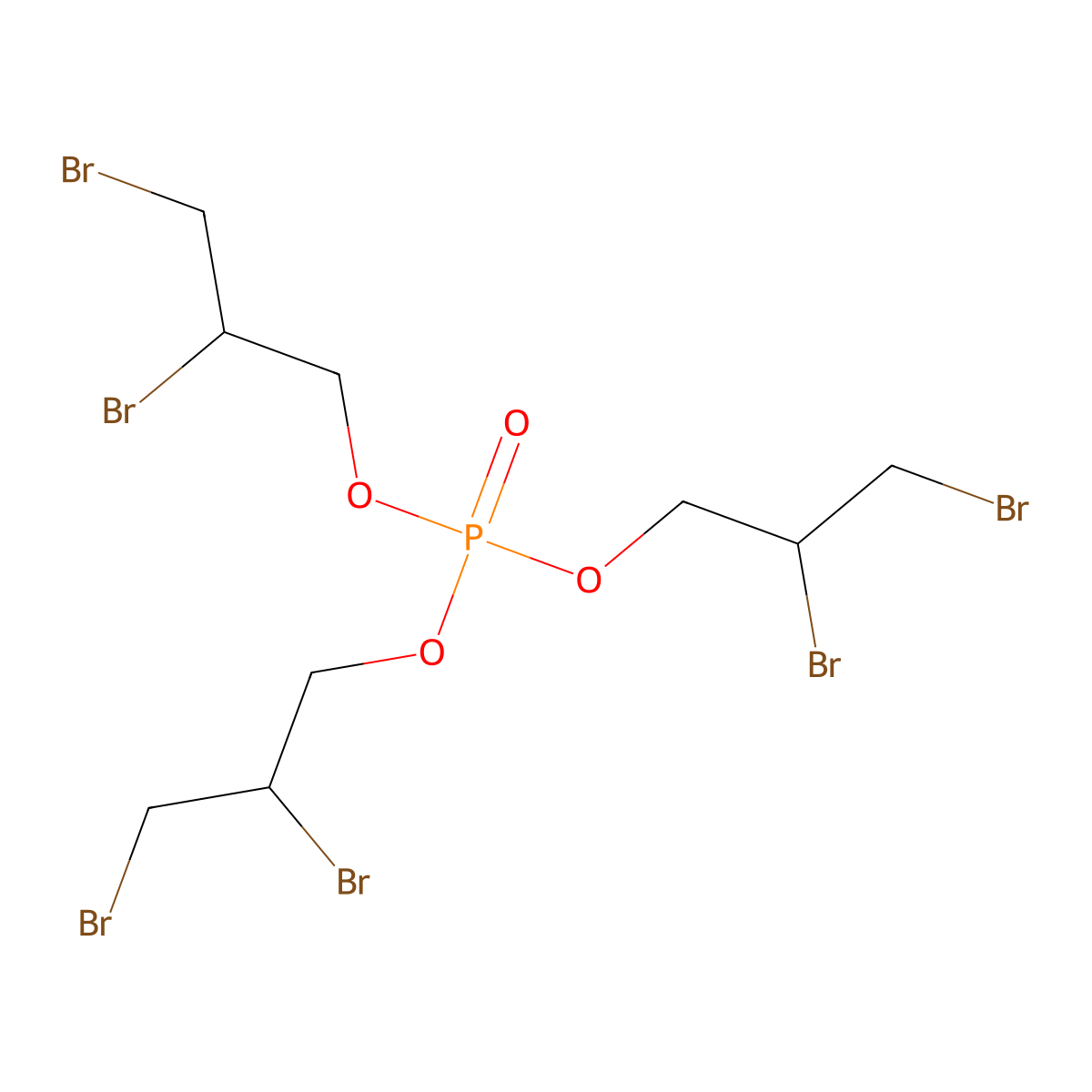 Tris(2,3-dibromopropyl) Phosphate molecular structure, CAS 126-72-7