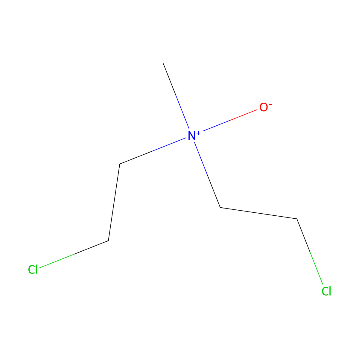 Mechlorethamine Oxide molecular structure, CAS 126-85-2