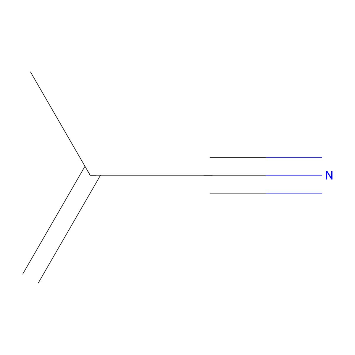 Methacrylonitrile molecular structure, CAS 126-98-7