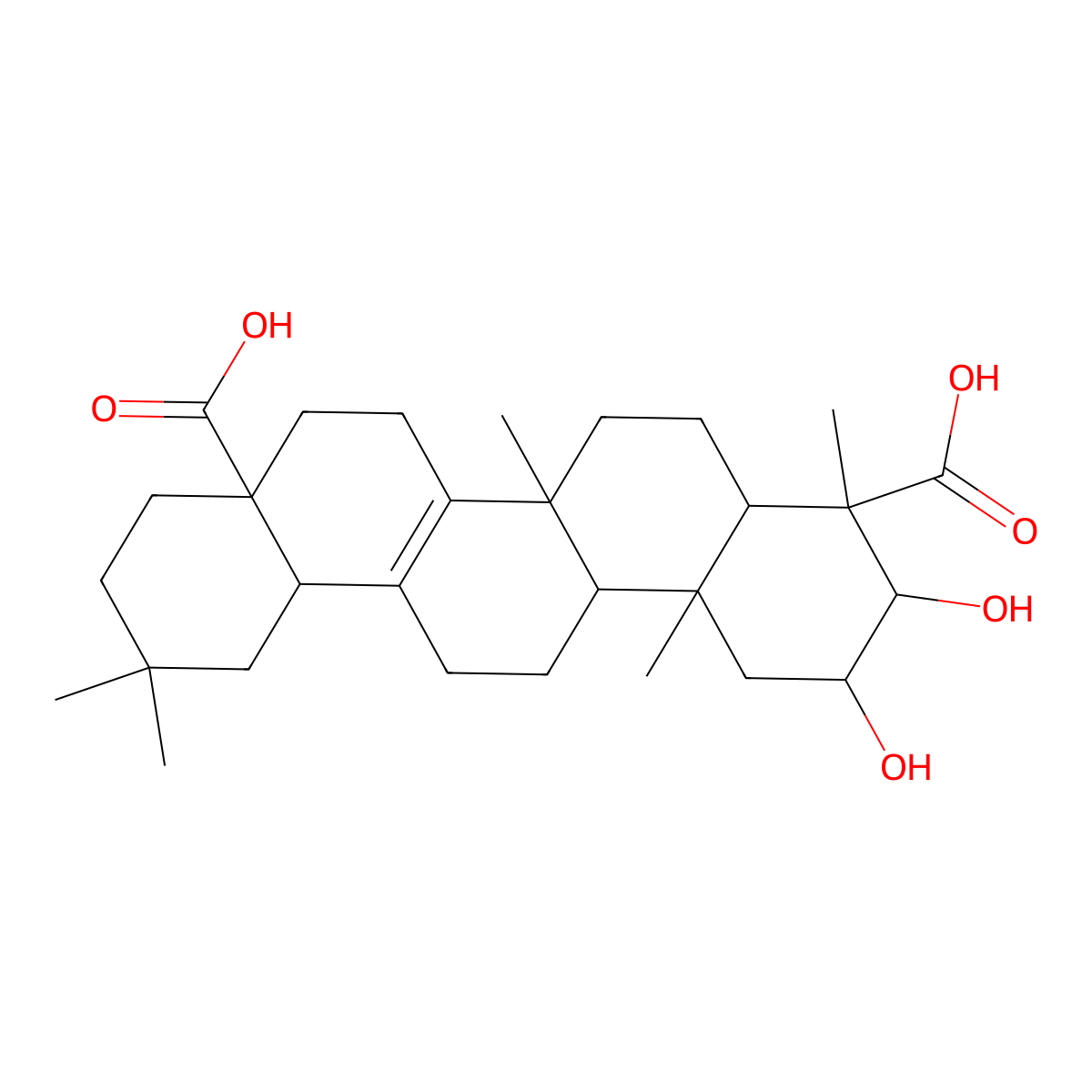 Polygalic acid molecular structure, CAS 1260-04-4