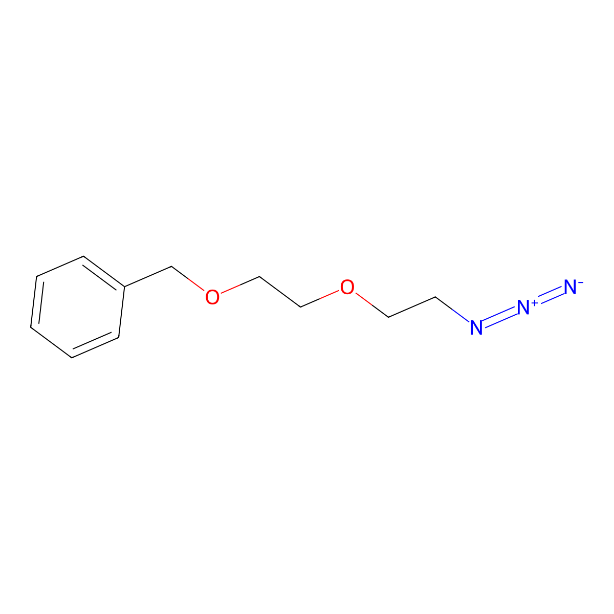 Benzyl-PEG2-Azide molecular structure, CAS 1260001-87-3