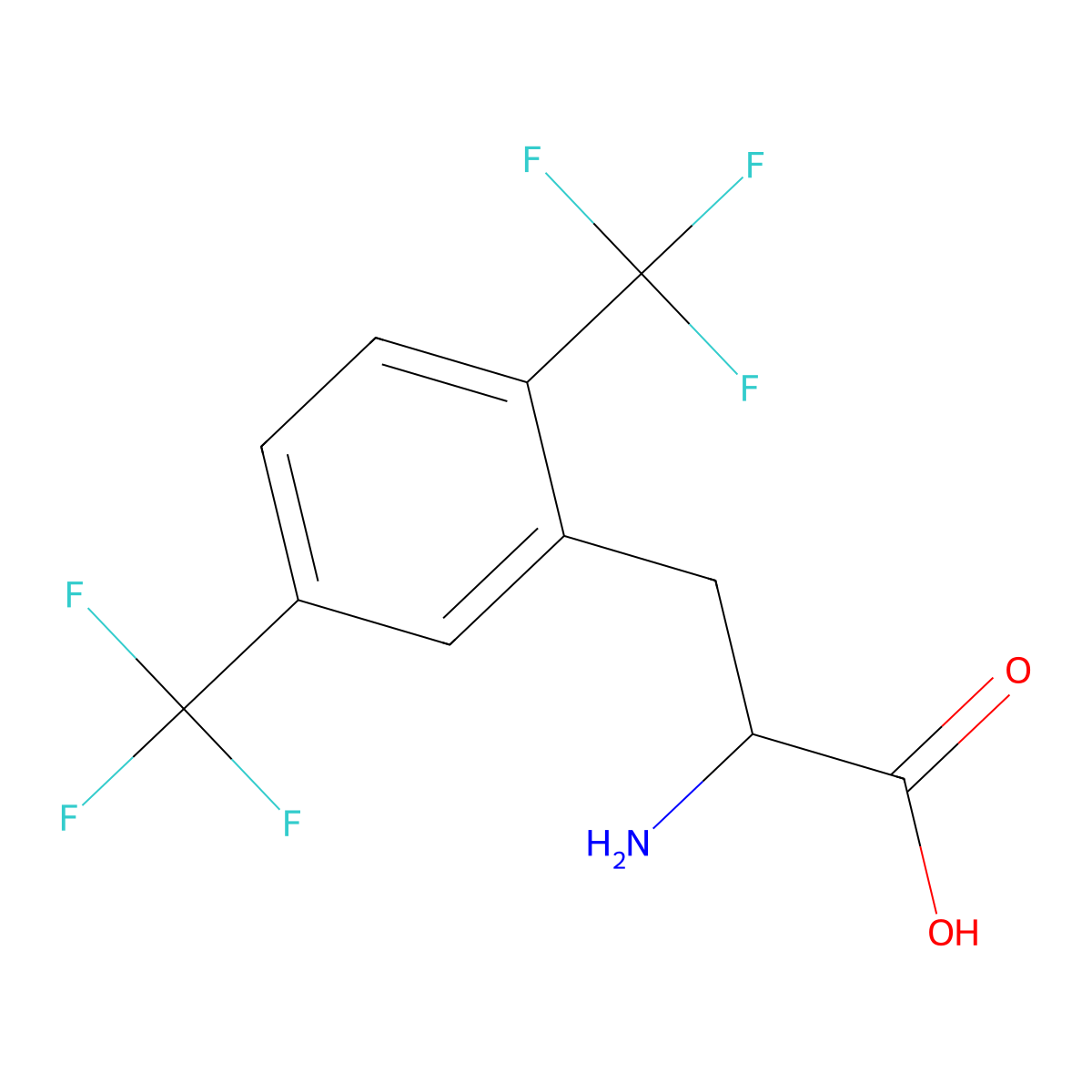 2,5-Bis(trifluoromethyl)-DL-phenylalanine molecular structure, CAS 1260002-85-4