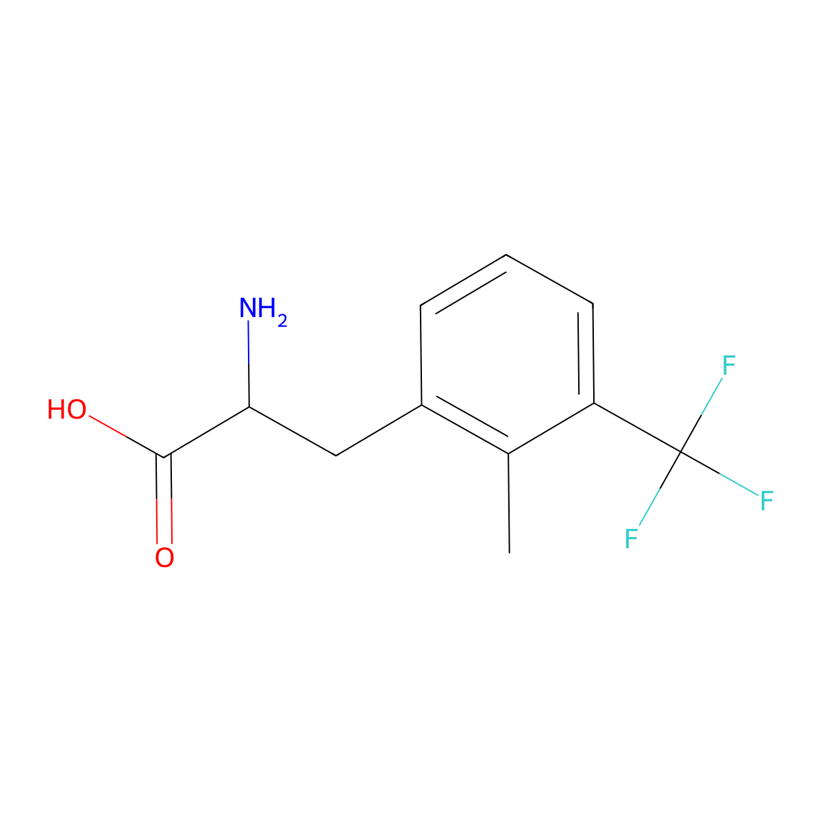 2-Methyl-3-(trifluoromethyl)-DL-phenylalanine molecular structure, CAS 1260004-91-8