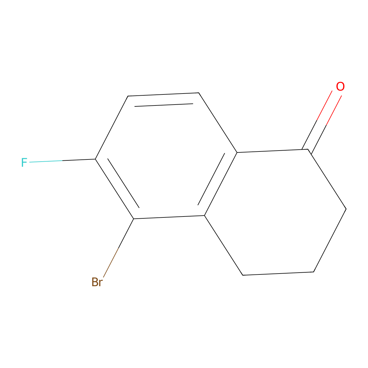 5-Bromo-6-fluoro-3,4-dihydronaphthalen-1(2H)-one molecular structure, CAS 1260007-55-3