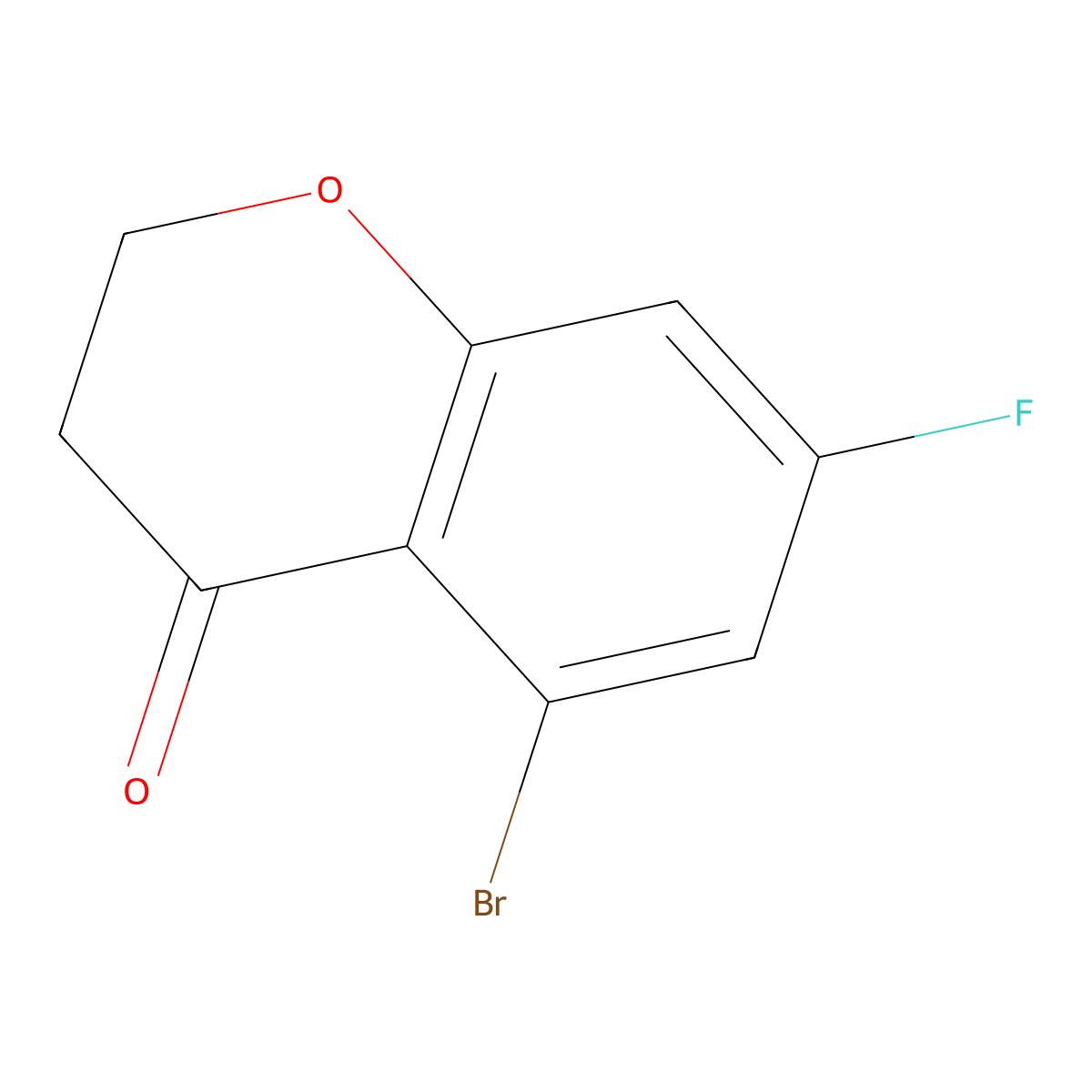 5-Bromo-7-fluorochroman-4-one molecular structure, CAS 1260008-29-4