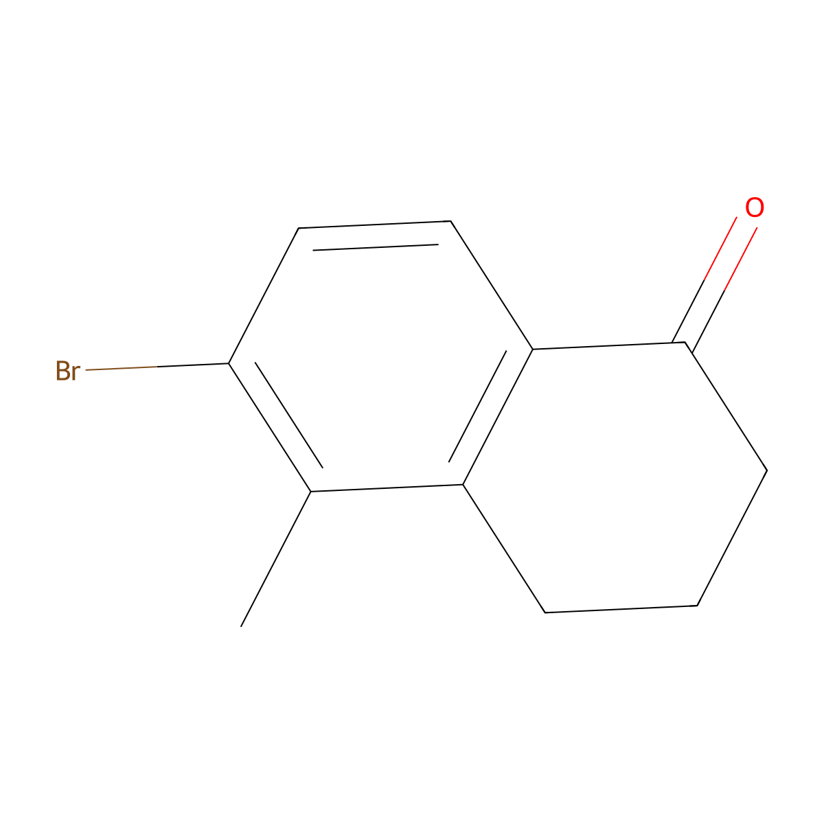 6-Bromo-5-methyl-3,4-dihydro-2H-naphthalen-1-one molecular structure, CAS 1260009-20-8