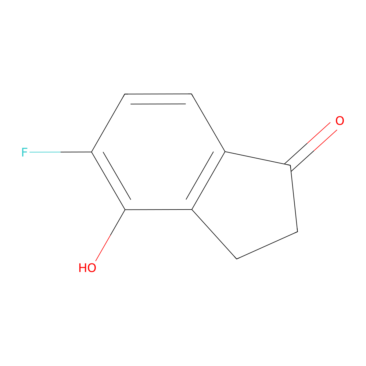 5-Fluoro-4-hydroxy-indan-1-one molecular structure, CAS 1260009-66-2