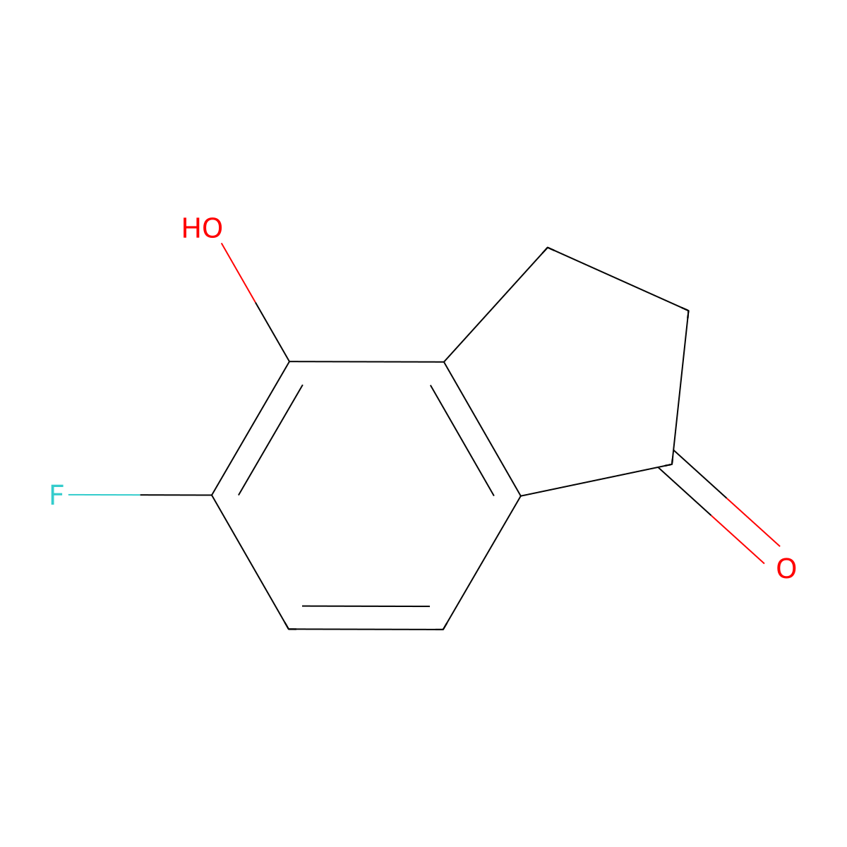 5-Fluoro-4-hydroxy-indan-1-one molecular structure, CAS 1260009-66-2