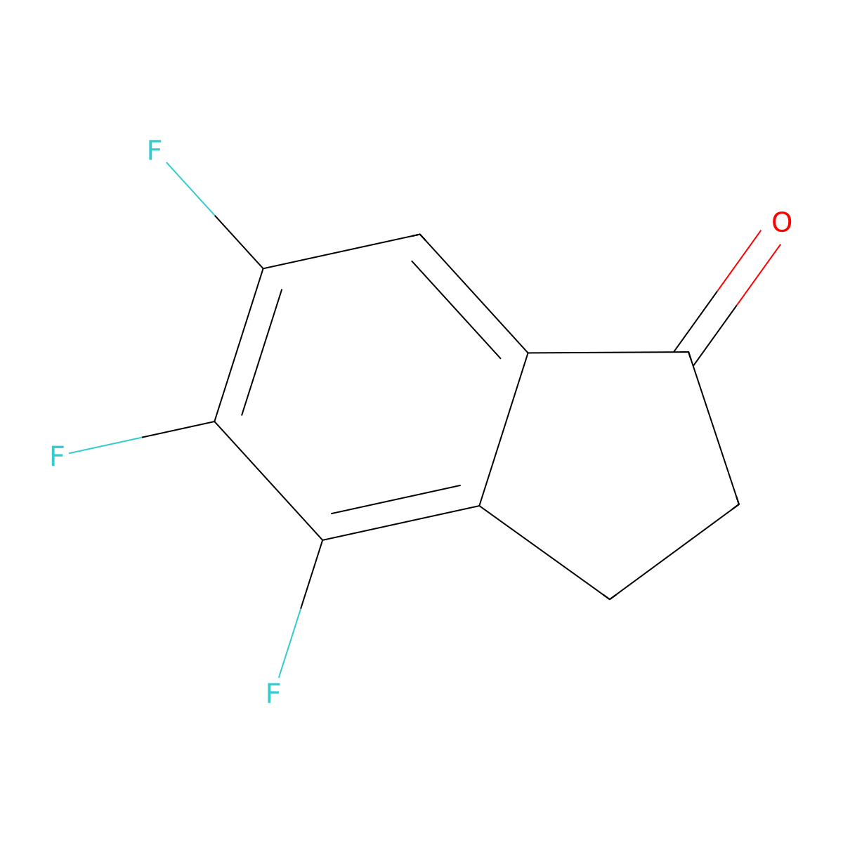 4,5,6-trifluoro-2,3-dihydro-1H-inden-1-one molecular structure, CAS 1260010-30-7