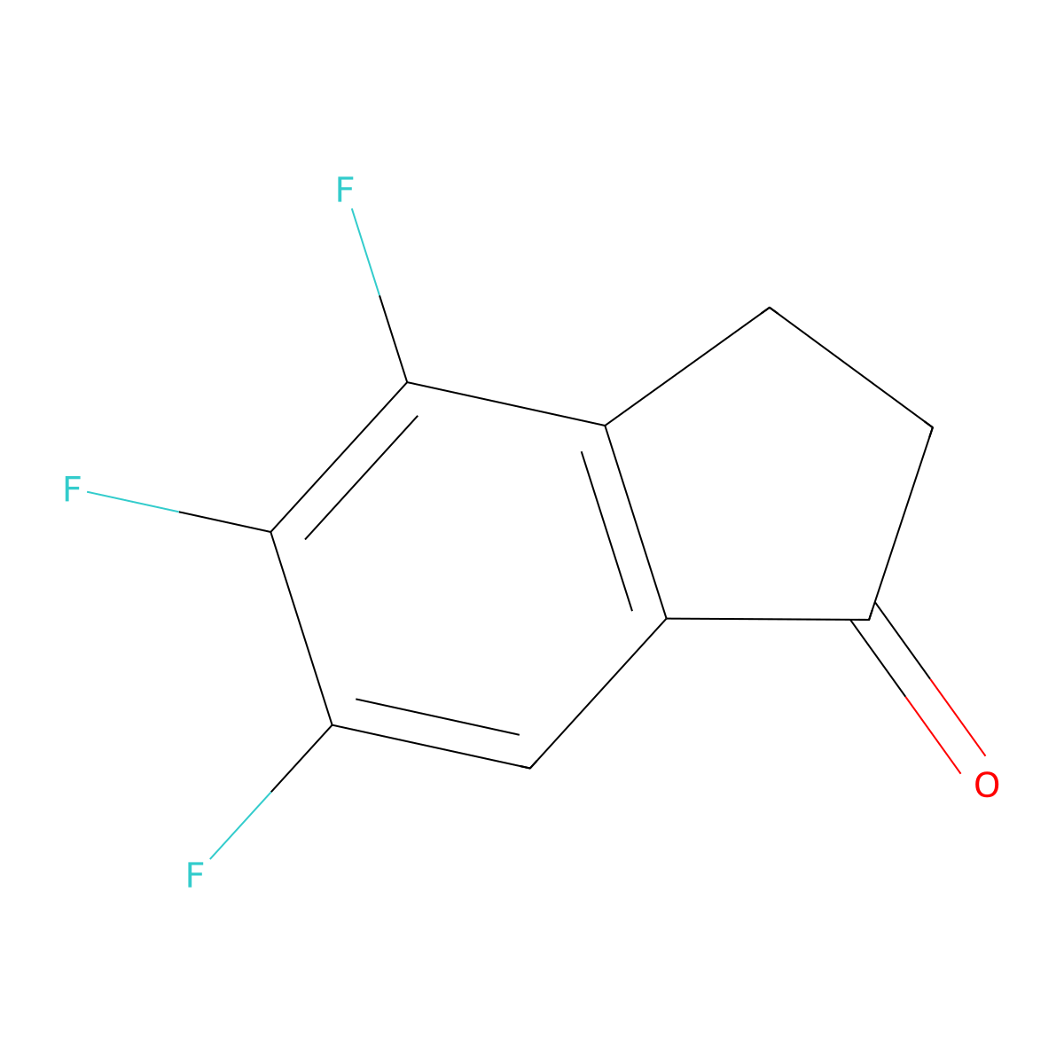 4,5,6-trifluoro-2,3-dihydro-1H-inden-1-one molecular structure, CAS 1260010-30-7