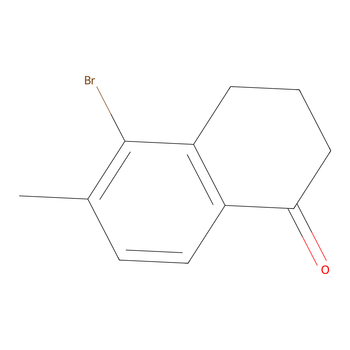 5-Bromo-6-methyl-3,4-dihydronaphthalen-1(2H)-one molecular structure, CAS 1260010-40-9
