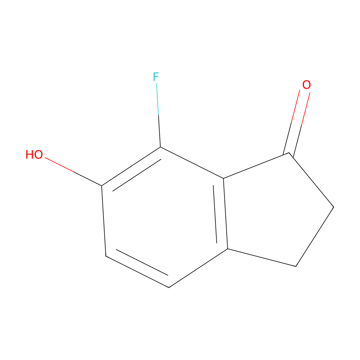 7-Fluoro-6-hydroxy-indan-1-one molecular structure, CAS 1260010-60-3