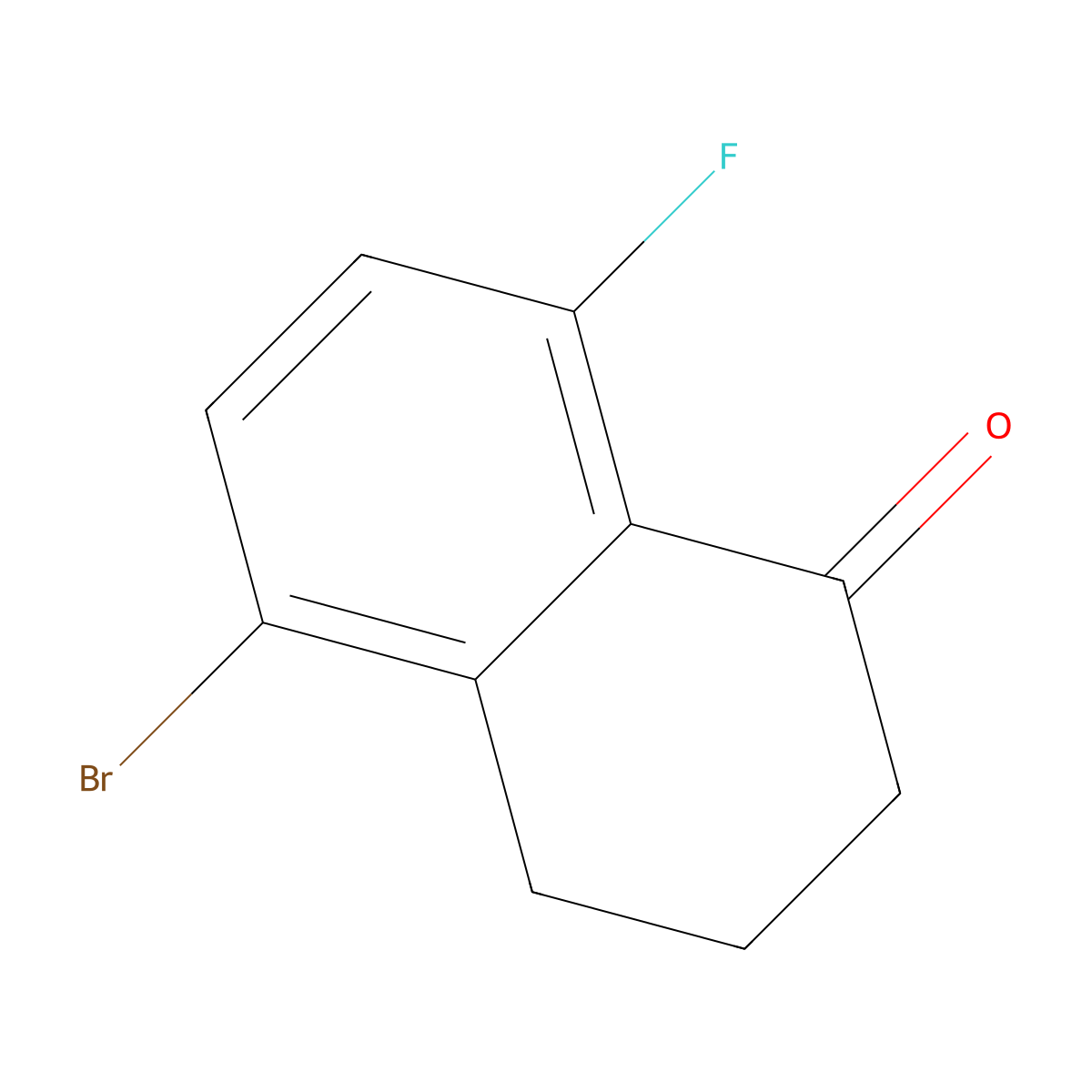 5-Bromo-8-fluoro-3,4-dihydronaphthalen-1(2H)-one molecular structure, CAS 1260010-73-8