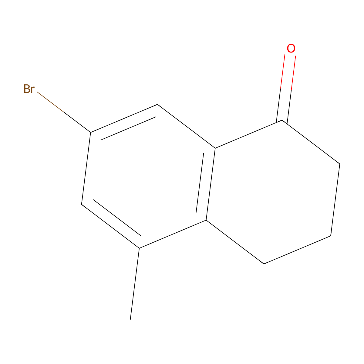 7-Bromo-5-methyl-3,4-dihydronaphthalen-1(2H)-one molecular structure, CAS 1260011-04-8