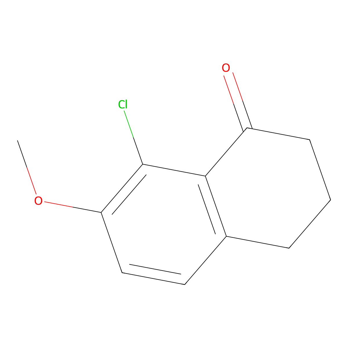8-Chloro-7-methoxy-1,2,3,4-tetrahydronaphthalen-1-one molecular structure, CAS 1260011-24-2