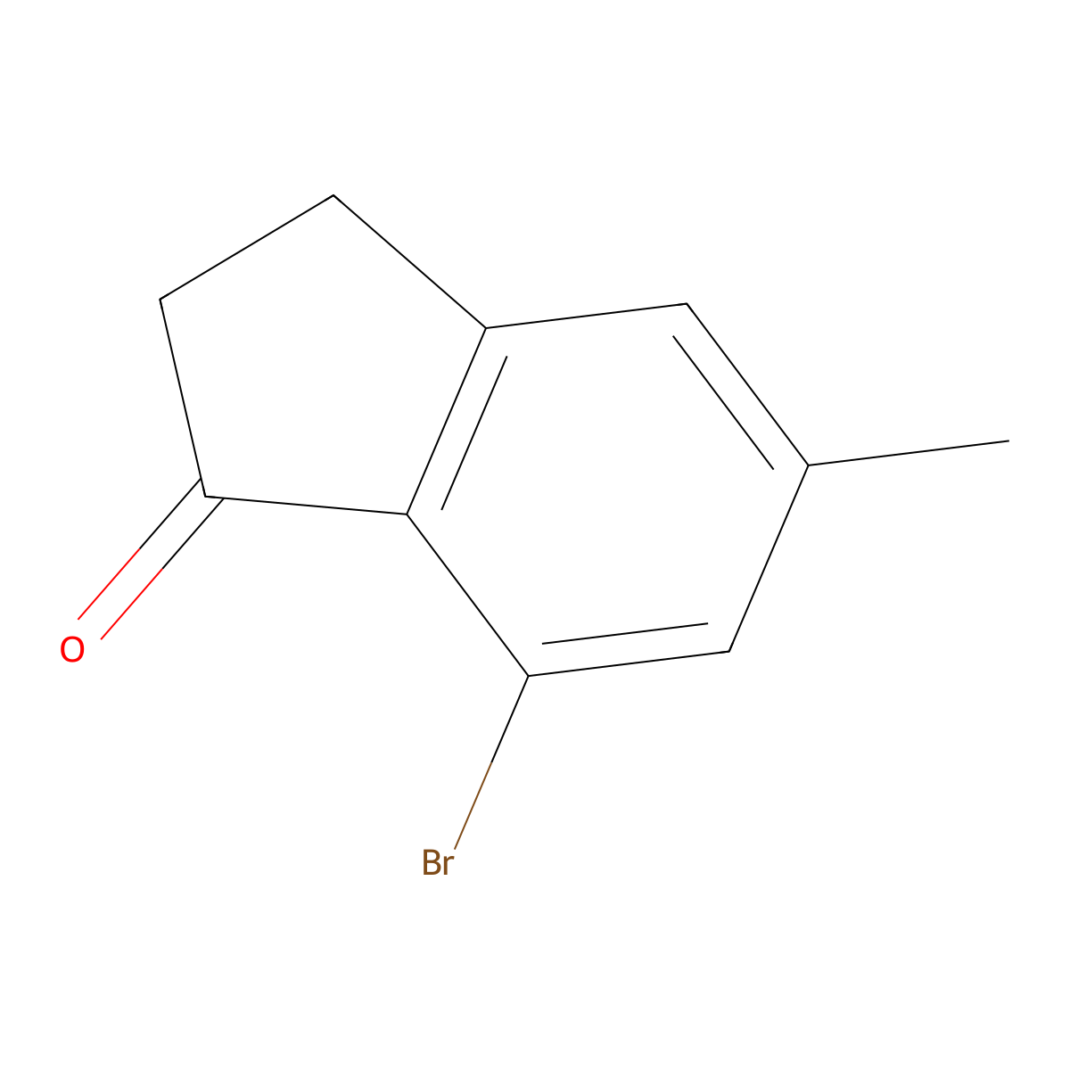 7-Bromo-5-methyl-2,3-dihydro-1H-inden-1-one molecular structure, CAS 1260011-37-7