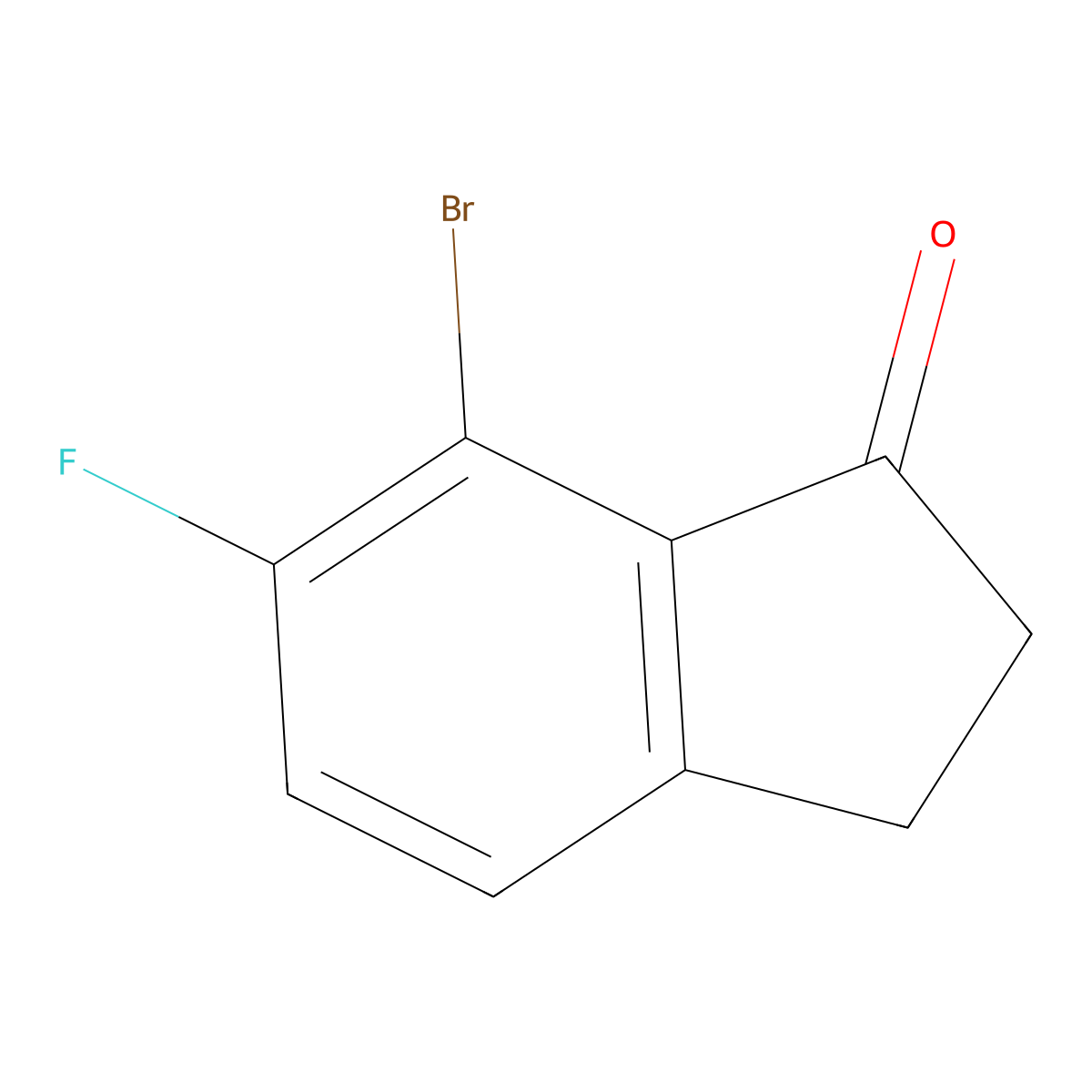 7-Bromo-6-fluoro-2,3-dihydro-1H-inden-1-one molecular structure, CAS 1260011-83-3
