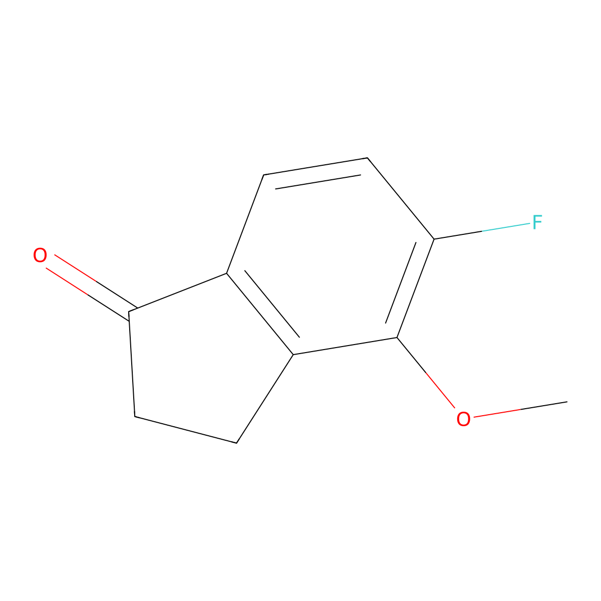5-Fluoro-4-methoxy-2,3-dihydro-1H-inden-1-one molecular structure, CAS 1260012-62-1