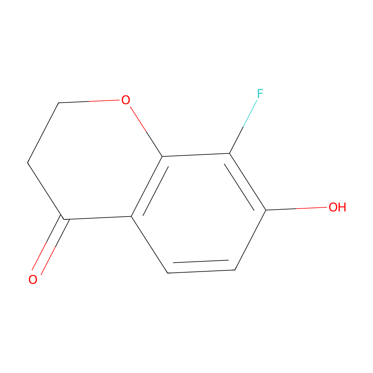 8-fluoro-7-hydroxy-3,4-dihydro-2H-1-benzopyran-4-one molecular structure, CAS 1260012-73-4