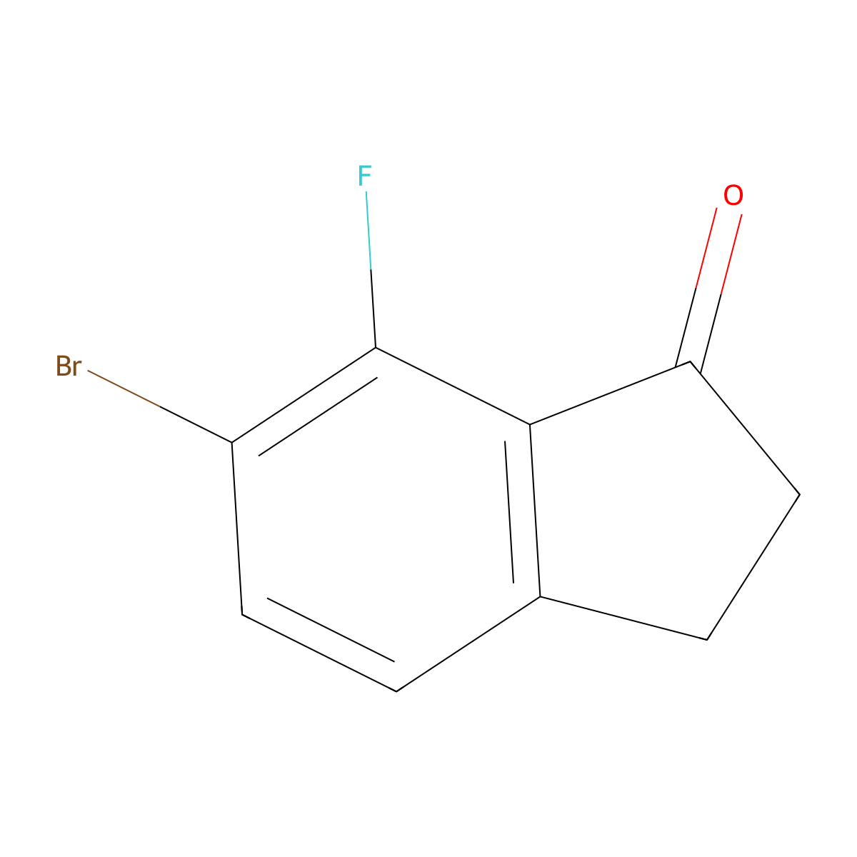 6-Bromo-7-fluoro-2,3-dihydro-1H-inden-1-one molecular structure, CAS 1260012-83-6