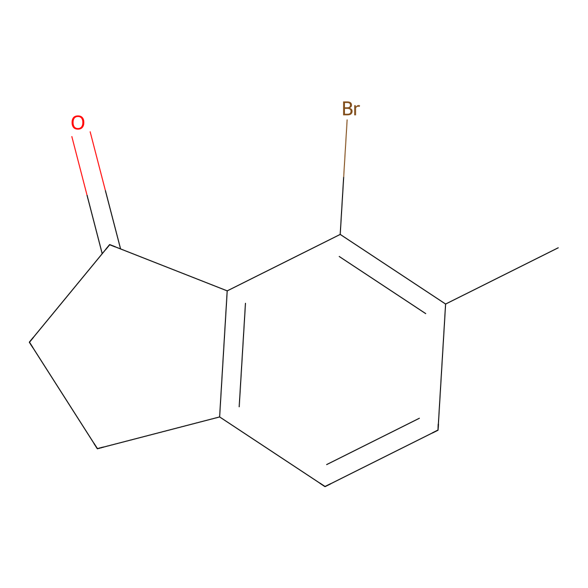 7-Bromo-6-methyl-2,3-dihydro-1H-inden-1-one molecular structure, CAS 1260012-96-1
