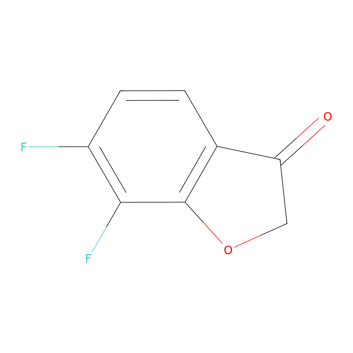 6,7-Difluoro-2,3-dihydro-1-benzofuran-3-one molecular structure, CAS 1260013-24-8