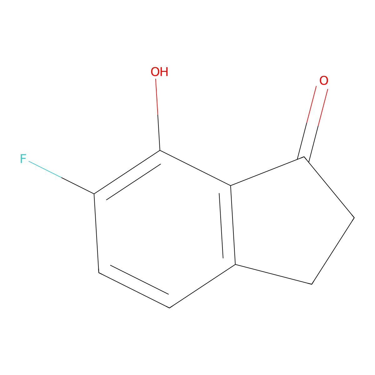 6-Fluoro-7-hydroxy-indan-1-one molecular structure, CAS 1260013-32-8