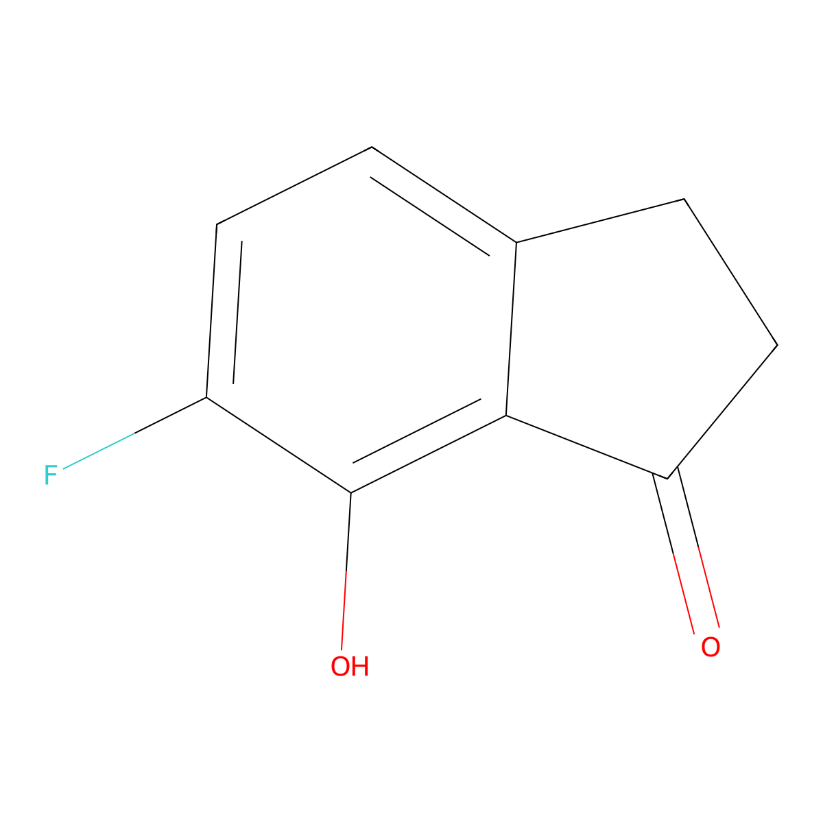 6-Fluoro-7-hydroxy-indan-1-one molecular structure, CAS 1260013-32-8
