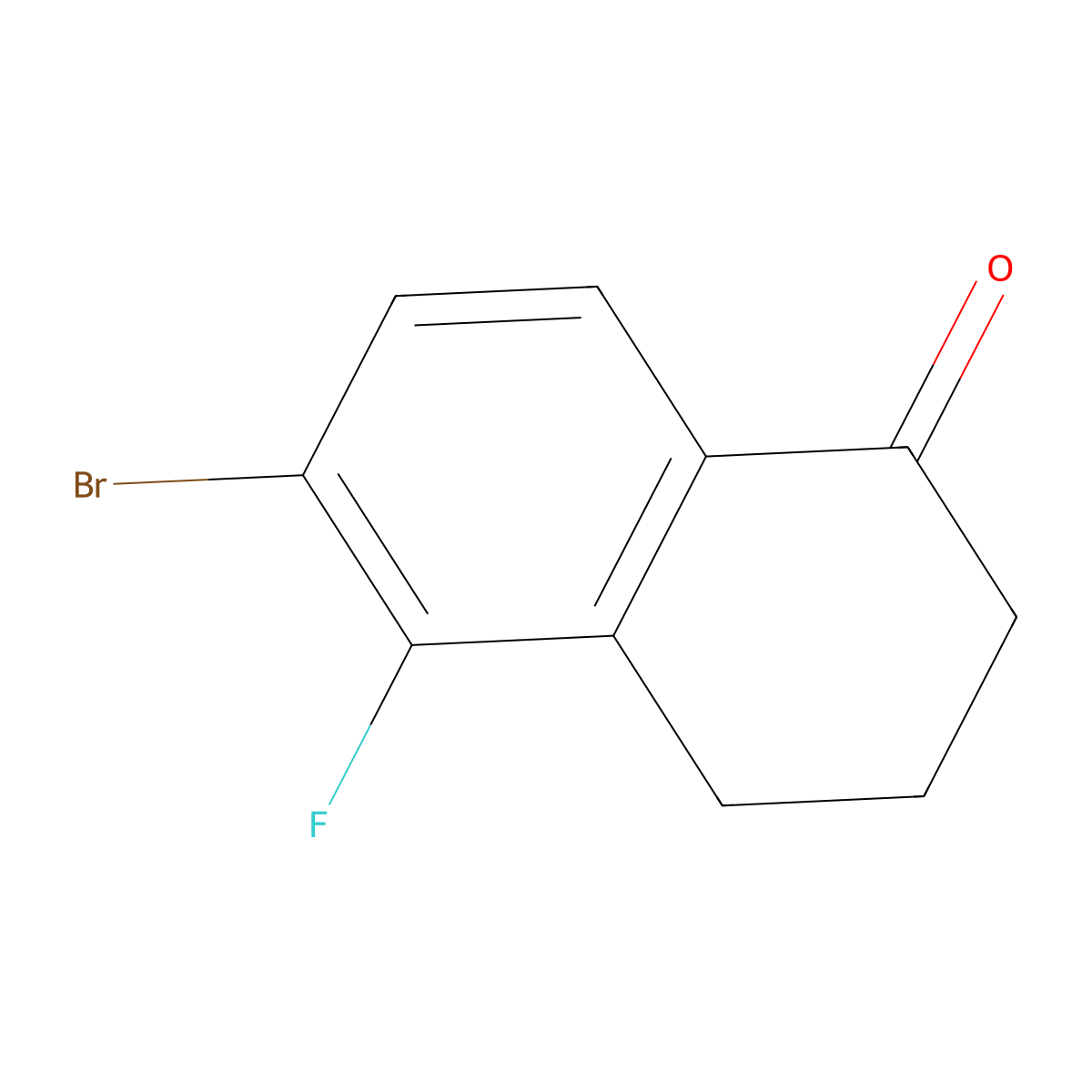 6-bromo-5-fluoro-3,4-dihydronaphthalen-1(2H)-one molecular structure, CAS 1260013-62-4