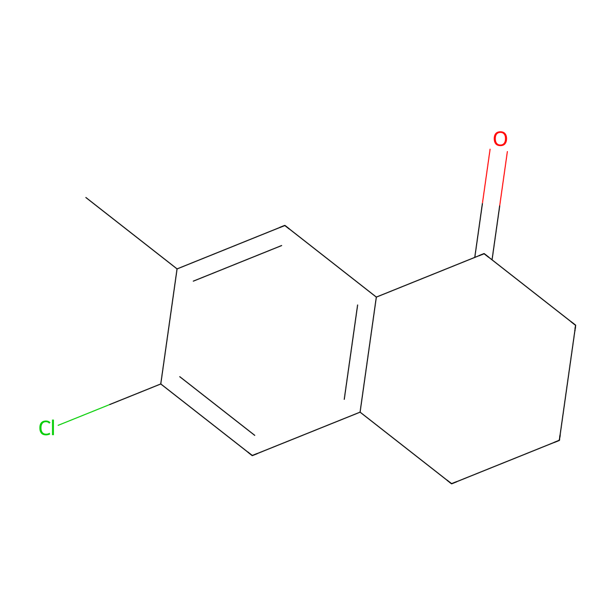 6-Chloro-7-methyl-3,4-dihydronaphthalen-1(2H)-one molecular structure, CAS 1260013-74-8