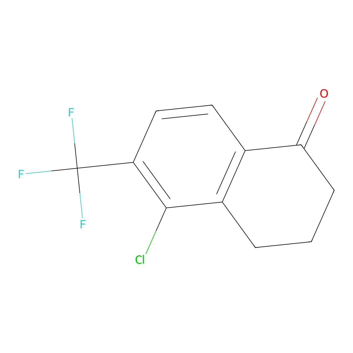 5-Chloro-6-(trifluoromethyl)-3,4-dihydronaphthalen-1(2H)-one molecular structure, CAS 1260014-06-9