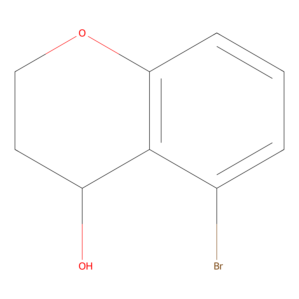 5-Bromochroman-4-ol molecular structure, CAS 1260015-08-4