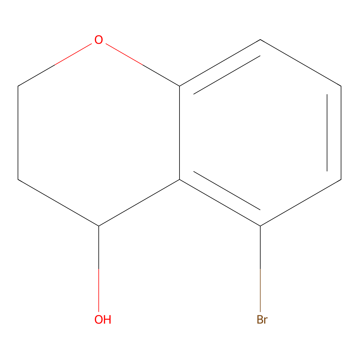 5-Bromochroman-4-ol molecular structure, CAS 1260015-08-4