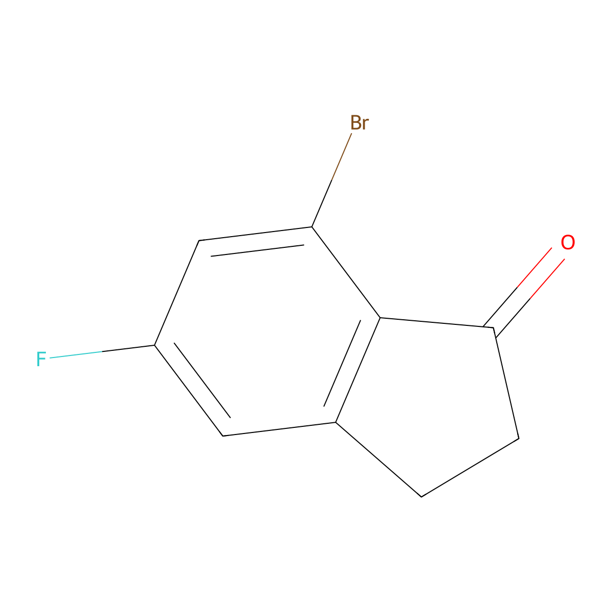7-Bromo-5-fluoro-1-indanone molecular structure, CAS 1260016-95-2