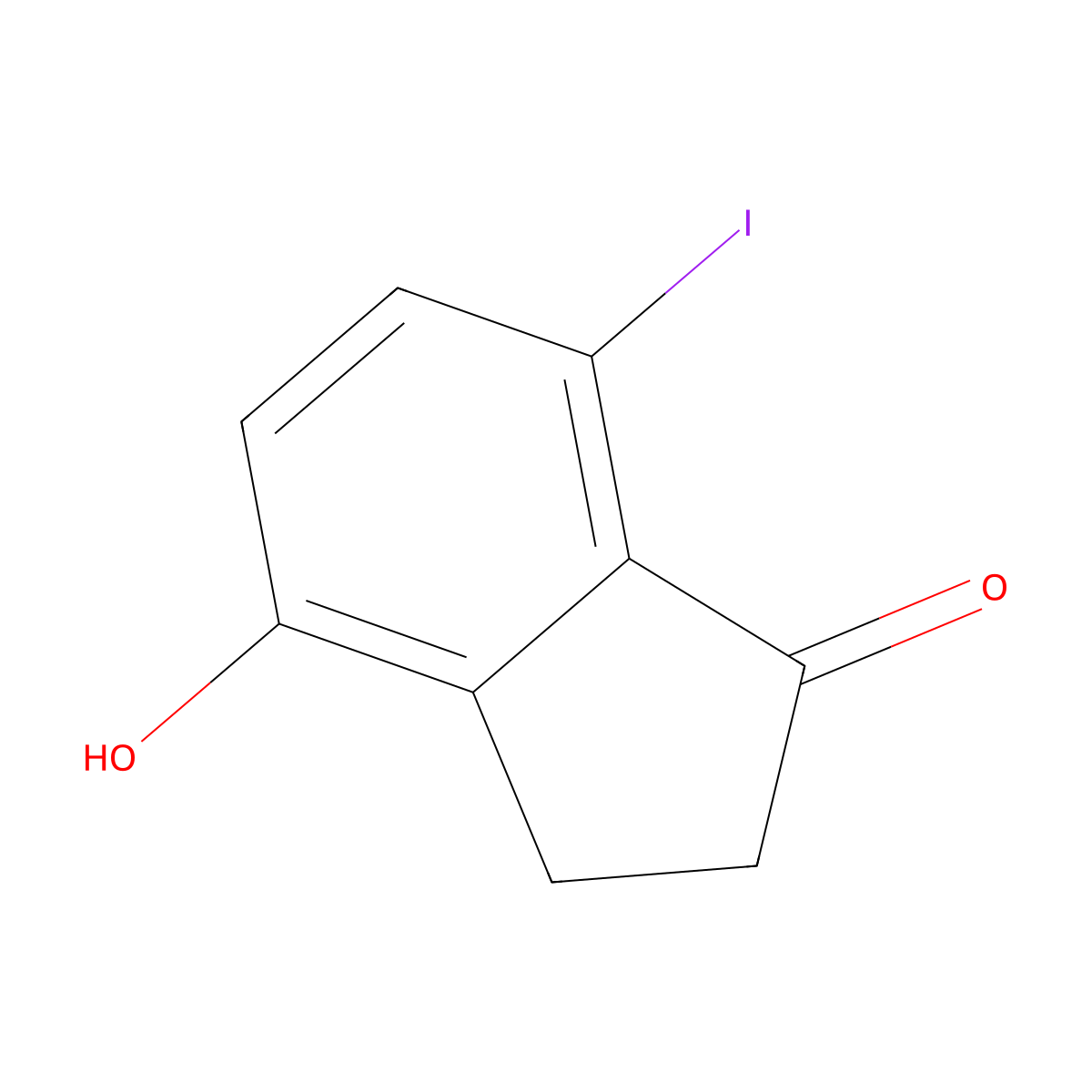 4-Hydroxy-7-iodo-indan-1-one molecular structure, CAS 1260017-48-8