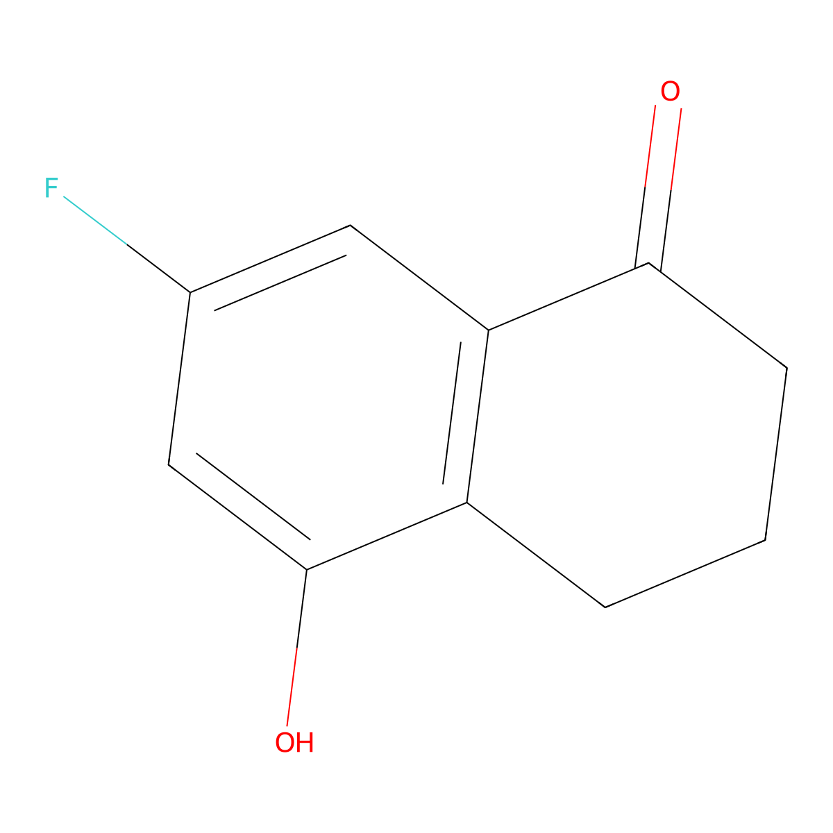 7-Fluoro-5-hydroxy-3,4-dihydronaphthalen-1(2H)-one molecular structure, CAS 1260017-64-8