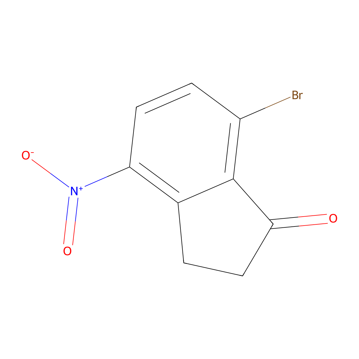 7-Bromo-4-nitro-indan-1-one molecular structure, CAS 1260018-07-2