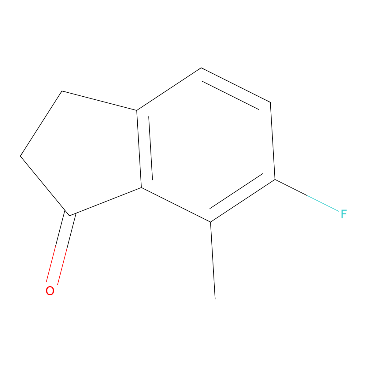6-Fluoro-7-methyl-2,3-dihydro-1H-inden-1-one molecular structure, CAS 1260018-34-5