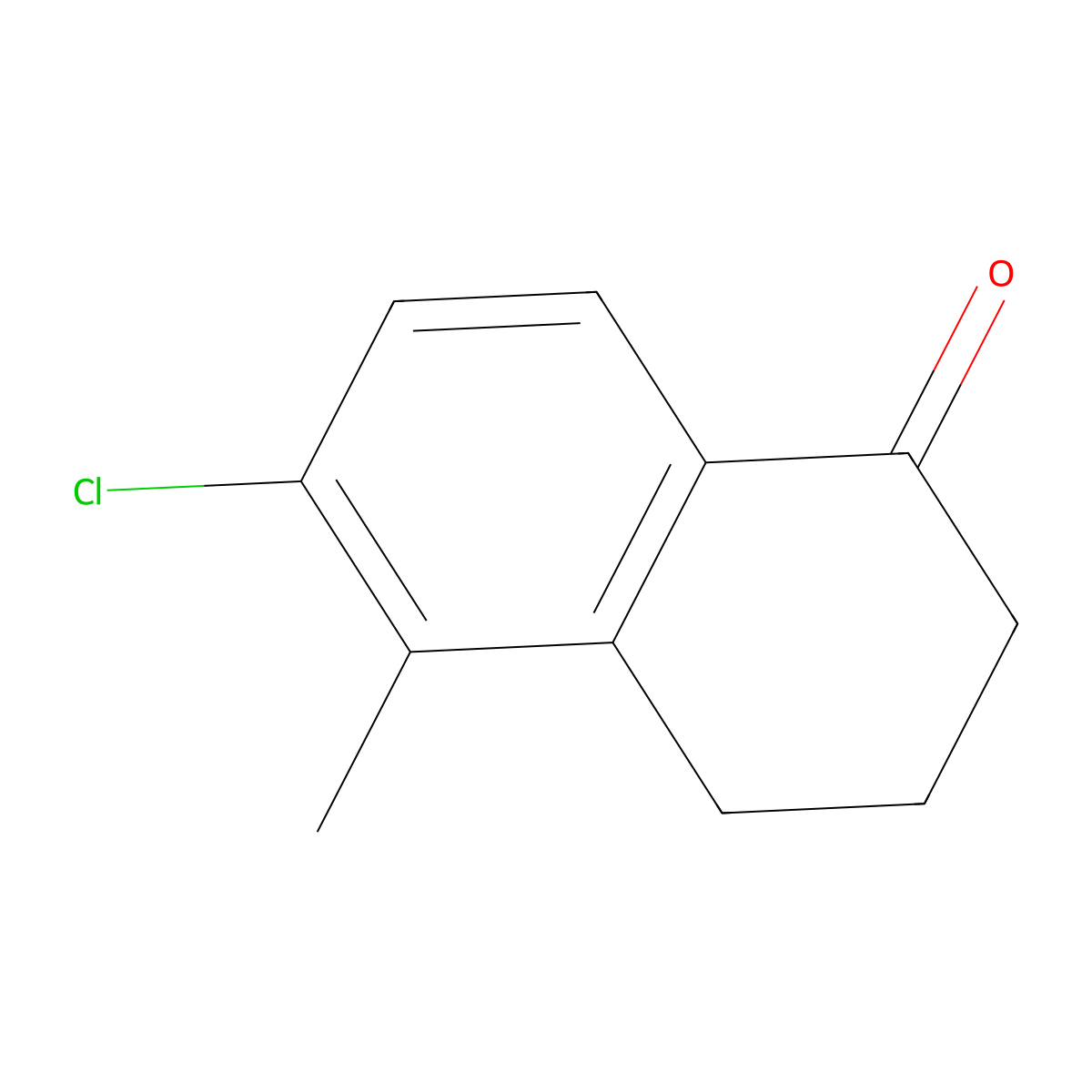 6-Chloro-5-methyl-3,4-dihydronaphthalen-1(2H)-one molecular structure, CAS 1260018-40-3