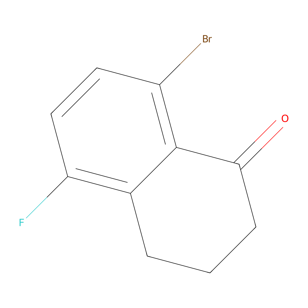 8-Bromo-5-fluoro-3,4-dihydronaphthalen-1(2H)-one molecular structure, CAS 1260018-43-6