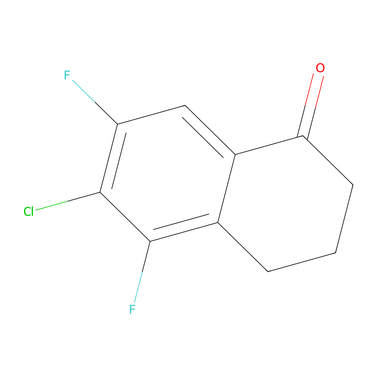6-Chloro-5,7-difluoro-1,2,3,4-tetrahydronaphthalen-1-one molecular structure, CAS 1260018-62-9