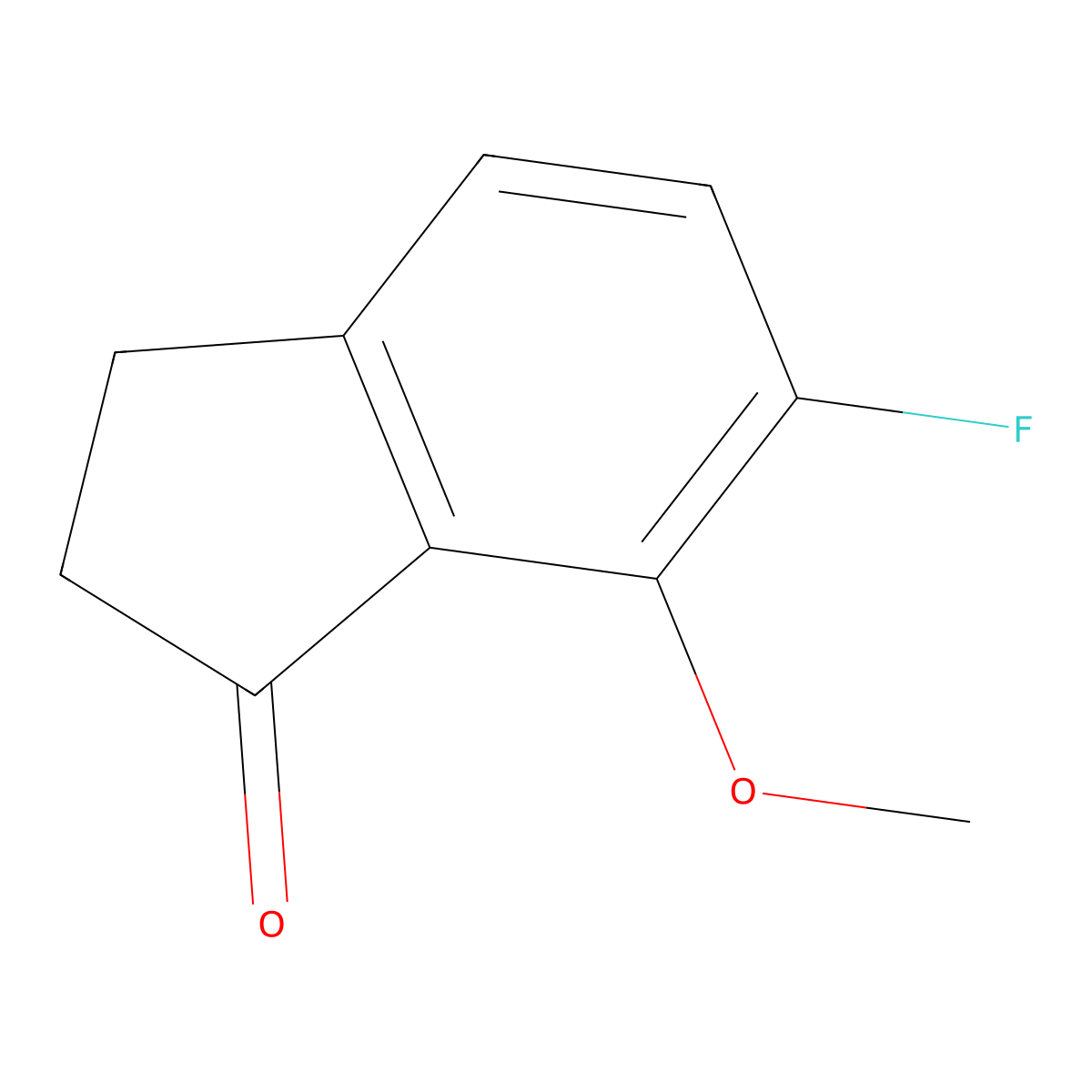 6-Fluoro-7-methoxy-2,3-dihydro-1H-inden-1-one molecular structure, CAS 1260018-95-8