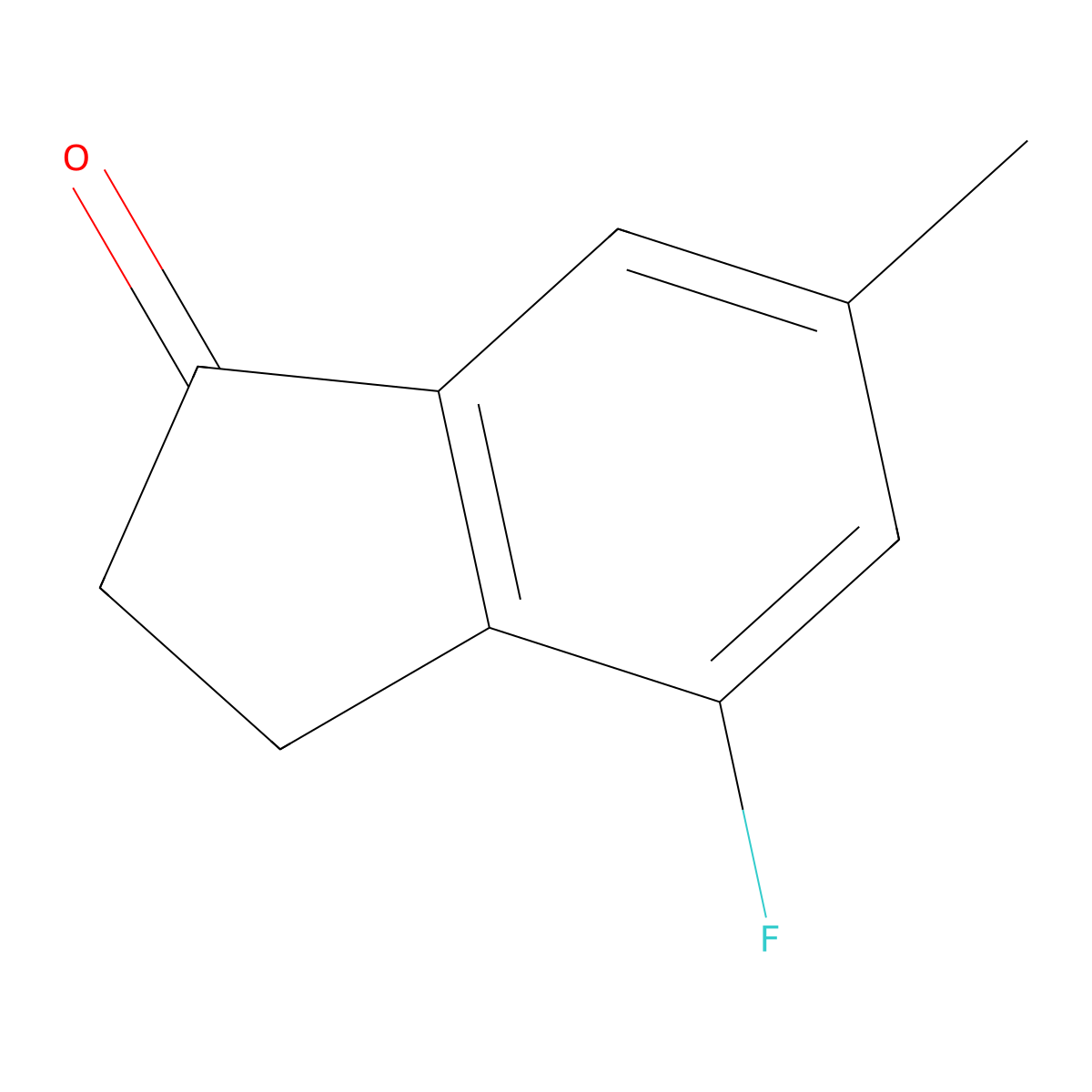 4-Fluoro-6-methyl-2,3-dihydro-1H-inden-1-one molecular structure, CAS 1260018-98-1