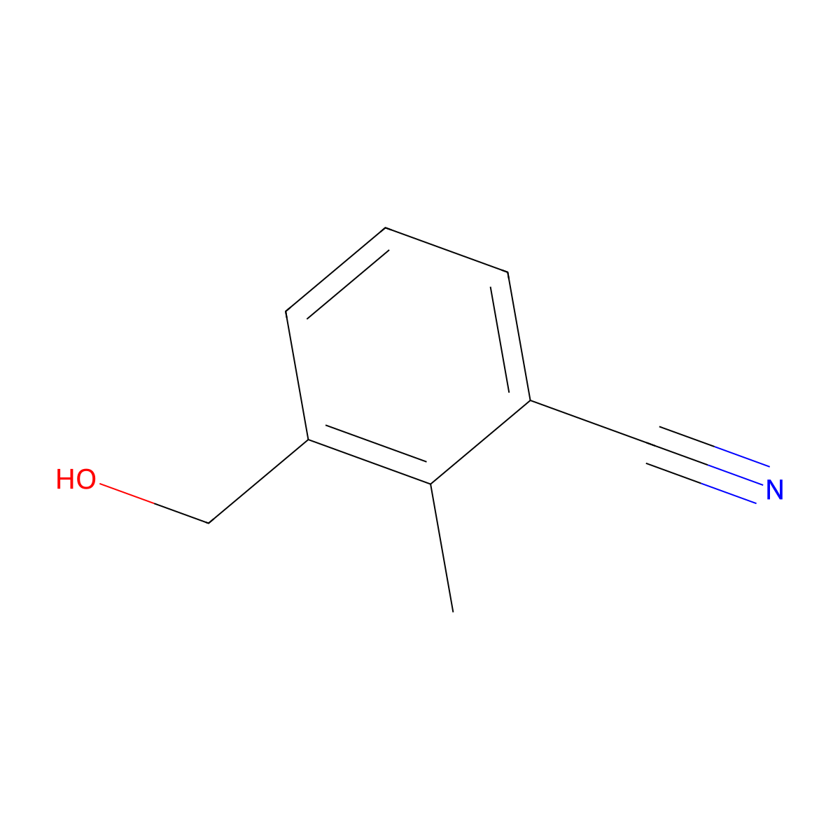 3-(Hydroxymethyl)-2-methylbenzonitrile molecular structure, CAS 1260024-34-7